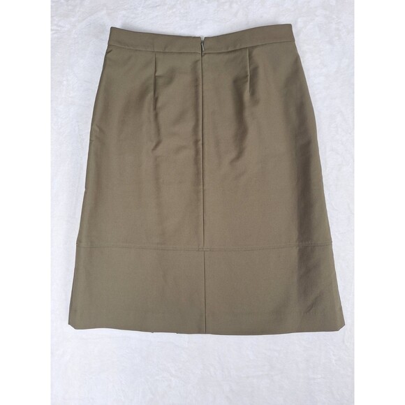 Halogen Skirt sz 6 Green Straight Pencil Knee Stretch Career Church Slim Pockets - Picture 6 of 11